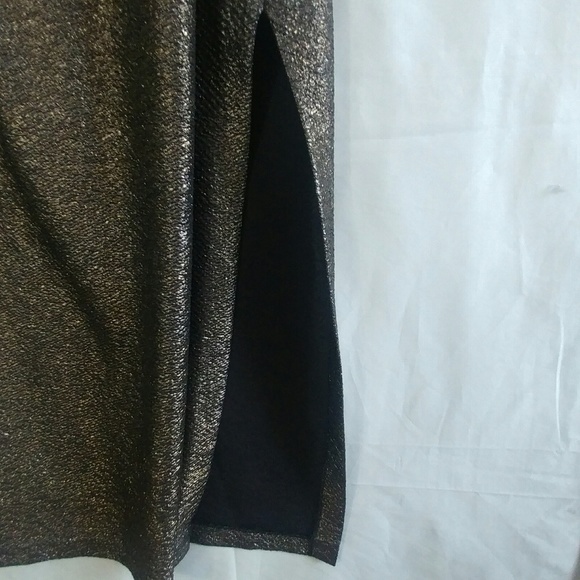 VTG Joseph Ribkoff Metallic Gold Black Dress Gown - Picture 5 of 8